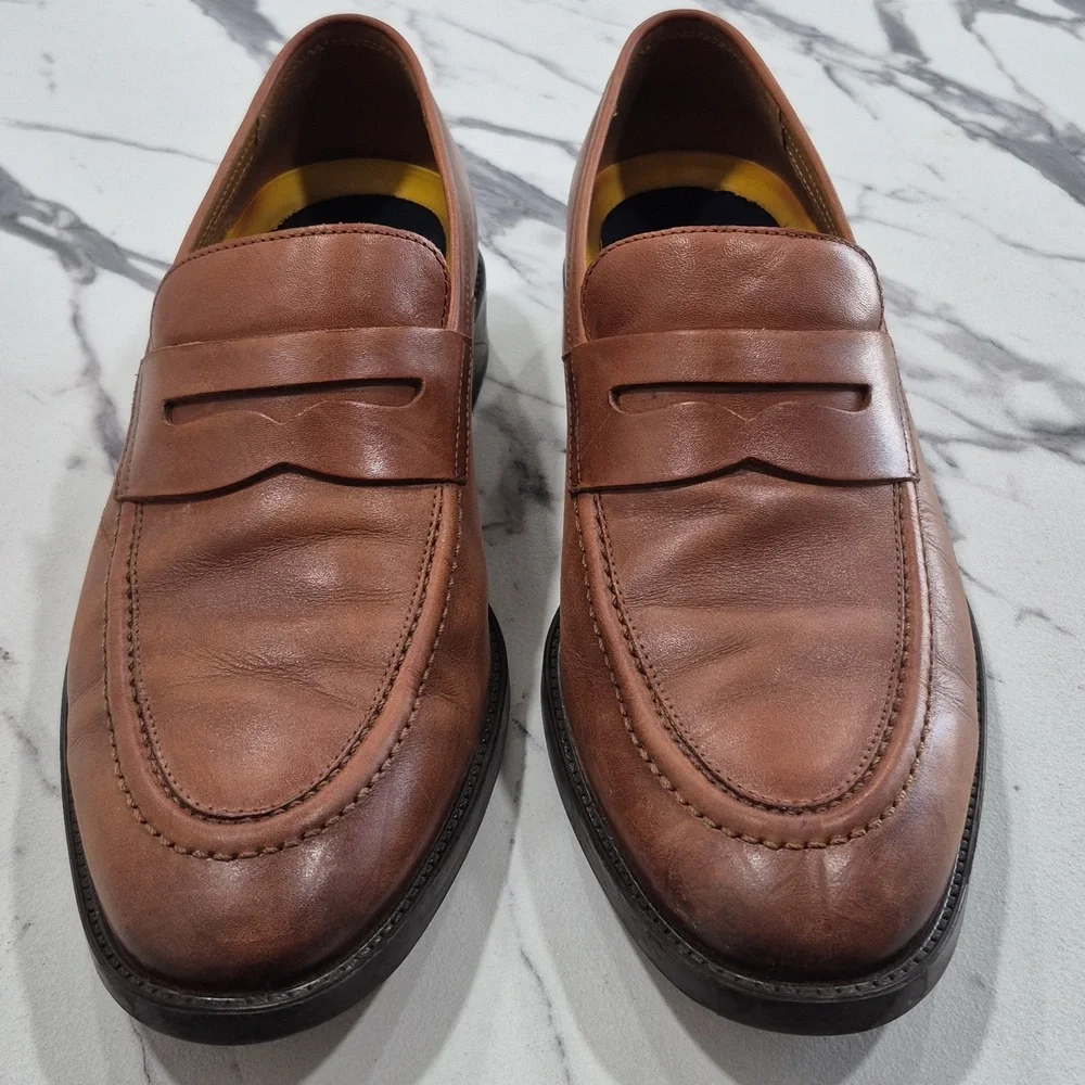 Cole Haan Hawthorne Penny Loafers, Size 9 Brittish Tan Brown - Picture 2 of 12